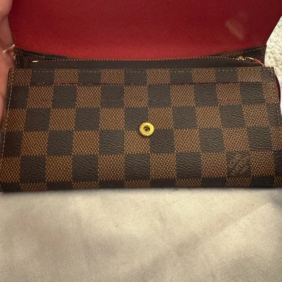Louis Vuitton Brown Checkered Tote with new wallet - Picture 8 of 9